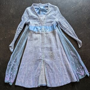 Blue and Purple Long Sleeve Dress